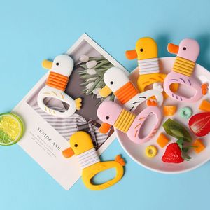 Jouets de dentition en silicone en forme de canard pour bébés et tout-petits, sans BPA, doux et sûrs, articles pour bébés, boutique pour enfants - Product Image 2