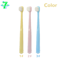 DSDT PTB-22 #   Brosse à dents manuelle nano personnalisée pour animaux de compagnie, haute efficacité nettoyante, ultra douce, 10 000 poils, en PET/PP
