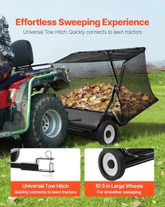 Balayeuse de <span class=keywords><strong>jardin</strong></span> à deux roues de 48 pouces pour tracteur de <span class=keywords><strong>jardin</strong></span>, collecteur de <span class=keywords><strong>feuilles</strong></span> - Product Image 2