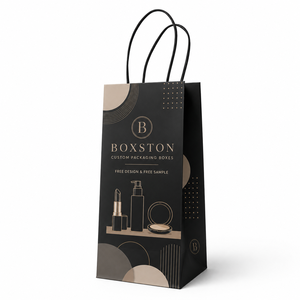 Sacs en papier blanc robustes avec poignées torsadées, sacs de transport personnalisés avec logo pour la livraison de produits capillaires et le commerce de détail aux meilleurs prix - Product Image 3