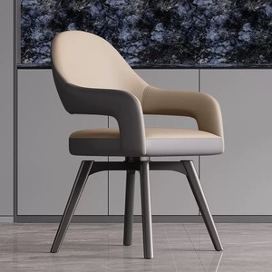 Fauteuil pivotant moderne avec pieds en métal <span class=keywords><strong>noir</strong></span>, <span class=keywords><strong>chaise</strong></span> <span class=keywords><strong>de</strong></span> salle à manger rotative à 360 degrés écologique pour restaurant, appartement, villa, hôtel - Product Image 4