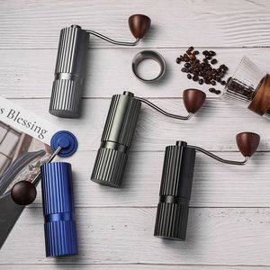 Moulin à café manuel en acier inoxydable CNC, à meules coniques, réglable, pour expresso, idéal pour les voyages et comme cadeau, vente en gros - Product Image 2