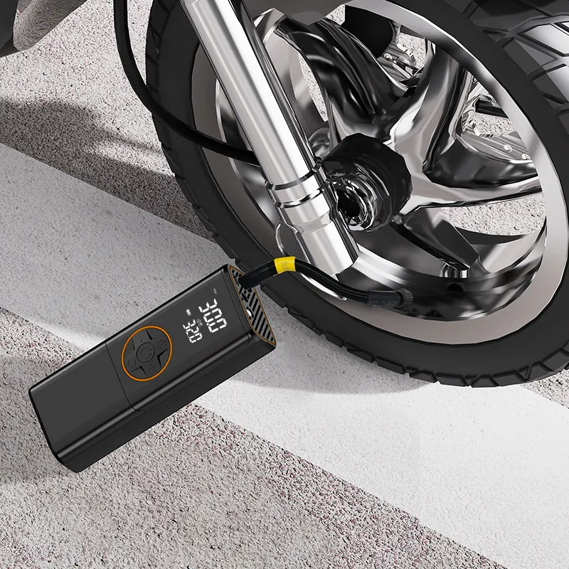 Pompe à pneu pour voiture Compresseur d'air pour voiture 12V Affichage numérique intelligent Gonfleur de pneu portable pour vélo Moto Pneus Batterie 6000mah