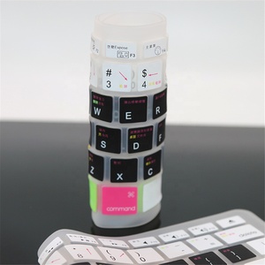 Protector de piel de silicona con cubierta antipolvo para teclado colorido con idioma personalizado - Product Image 4
