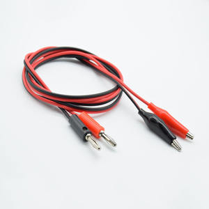 Vermelho + preto 4mm Injeção Banana Plug para Cobre Encoberto Braçadeira Elétrica Clipe De Jacaré Cabo de Teste Leva 1M Testing Probe - Product Image 2