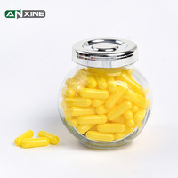 Capsules végétales transparentes HPMC jaunes 00 0 1 2, capsules végétariennes en gros, capsules pharmaceutiques