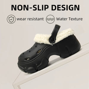 Pantoufles EVA à semelle épaissie d'hiver pour hommes Chaussures <span class=keywords><strong>de</strong></span> maison d'intérieur et d'extérieur Doublure en polaire antidérapante pour les chaussures <span class=keywords><strong>de</strong></span> confort par temps froid - Product Image 3