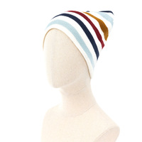 Bonnet en tricot côtelé en acrylique personnalisé, bonnet en cachemire tricoté d'hiver avec logo brodé, motif imprimé pour les voyages ou la plage