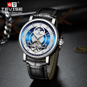 Montre homme nouvelle collection, étanche, en cuir, automatique, mécanique, en promotion - Product Image 3