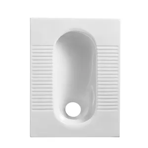 997 JIAHAO Sanitary Ware White WC Squatting Pan Ceramic Squat Pans Non-slip Squat Toilet