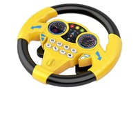 Volant Copilote DBREAKS pour Enfants de 4 Ans et Plus - Jouet d'Apprentissage Interactif Rotation à 360° Lumières Sons Plastique (Jaune)
