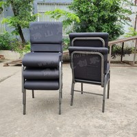 Chaise d'église moderne à motifs noirs, entrelacée, nouvelle
