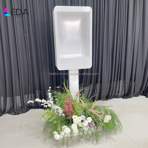 LEDA Cabine téléphonique carrée de haute qualité pour les événements Livre d'or floral pour la décoration d'événement et de mariage - Product Image 2