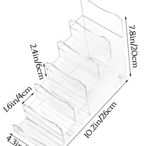 <span class=keywords><strong>Acrylic</strong></span> hiển thị trong suốt đứng Ống dọc hiển thị Đứng Ví Kính lưu trữ giá - Product Image 2