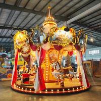 Manège de parc d'attractions, carrousel à chevaux, manège électrique, chevaux de carrousel