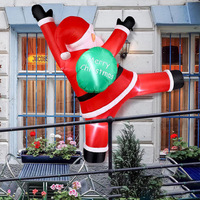 Decoraciones Navideñas para Exteriores, Globo Inflable con Luz LED, Modelo para Fiestas, de Poliéster
