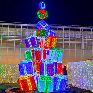 Commercial <b>LED</b> Christmas Gift Box <b>Tree</b> <b>Light</b> Outdoor Decorative <b>Lighting</b> Project - Product Image 1