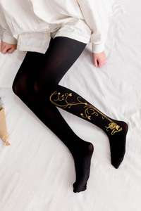 <span class=keywords><strong>Calze</strong></span> Autoreggenti Uniche Taglie Forti con Gonna Nera in Nylon per Donna - Product Image 5