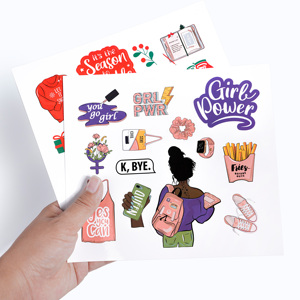 Tấm decal cắt sẵn khổ A4 A5 A6, chất liệu vinyl tự dính, chống nước, in hình hoạt hình, nhãn logo dễ thương dành cho trẻ em - Product Image 2