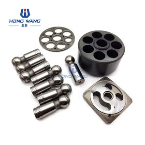HongWang JIC A8VO107 Piezas de Bomba Hidráulica para Excavadora de Orugas E320B E325B: Bloque de Cilindros, Placa de Válvulas y Émbolo (Plata) - Product Image 1