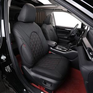EKR Ensemble complet de haute qualité Housses de siège en cuir haut de gamme personnalisées d'origine pour <span class=keywords><strong>Toyota</strong></span> <span class=keywords><strong>Highlander</strong></span> 2009-2021 XLE, XSE, Limited - Product Image 4