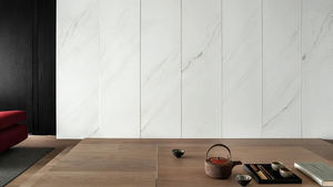 Installation facile décor intérieur motif de pierre de <span class=keywords><strong>marbre</strong></span> plaque murale en Fiber de bois de bambou enduit de PVC panneau de fond de télévision panneau mural creux WPC - Product Image 2