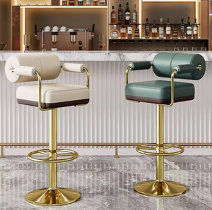 Silla <span class=keywords><strong>de</strong></span> Barra <span class=keywords><strong>de</strong></span> Metal <span class=keywords><strong>de</strong></span> Lujo <span class=keywords><strong>para</strong></span> <span class=keywords><strong>Cocina</strong></span>, Taburete Moderno <span class=keywords><strong>de</strong></span> Cuero <span class=keywords><strong>para</strong></span> Barra <span class=keywords><strong>de</strong></span> Bar - Product Image 3