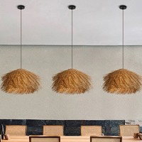 Lampes Artistiques, Tressage en Rotin de Style Japonais Rural, Chandelier pour Maison d'Hôtes, Restaurant, Personnalisé et Inspiré du Zen