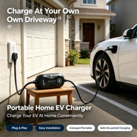 Équipement d'alimentation portable pour véhicules électriques 3,5 à 7 KW réglable, connecteur IP65 Type 2 IEC62196, borne de recharge murale domestique, garantie 18 mois