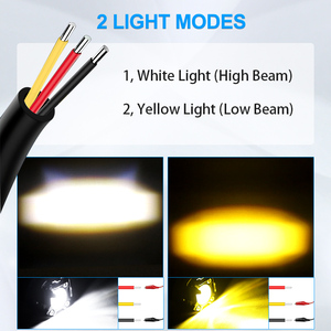 Faro delantero Led para motocicleta, pistola pequeña de acero de dos colores, integrada, resistente al agua, superbrillante, 12-80v - Product Image 4
