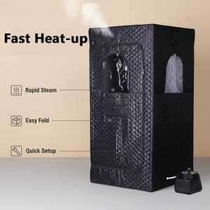 新しいデザインパーソナル屋内折りたたみステンレススチールフレームポータブル汗マシンウェットスチームサウナルーム - Product Image 3