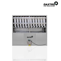 Machine de production de glace en cubes grande capacité 3 tonnes 24h en acier inoxydable avec PLC pour usine de glace, usine de boissons, supermarché, chaîne du froid
