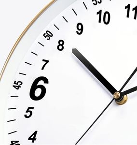 Horloge murale analogique à aiguilles 24 heures, style simple, décoration de <span class=keywords><strong>salon</strong></span>, blanc, facile à lire, moderne, logo personnalisé, design personnalisé - Product Image 5