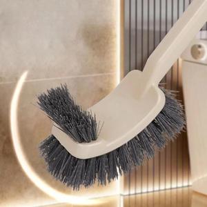 Brosse de toilette portable en plastique PP durable à long manche, brosse de nettoyage de toilette, brosse multifonction - Product Image 4