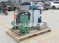 Machine à glace en flocons d'eau de mer de 1 tonne, résistante à la corrosion, en acier inoxydable, pour la pêche marine et le refroidissement des fruits de mer