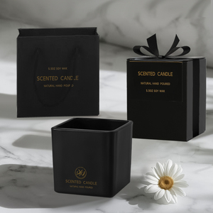 <span class=keywords><strong>Bougeoir</strong></span> en verre noir de luxe 8oz Vente en gros <span class=keywords><strong>fait</strong></span> <span class=keywords><strong>maison</strong></span> aromathérapie - Product Image 1