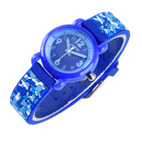 Jam Tangan Anak-Anak Kartun Laris Manis, Jam Tangan Quartz Anak dengan Tali Silikon 16mm, Desain Elektronik Tahan Air, Dial 30mm, Tebal 10mm untuk Anak Laki-laki