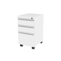 Armoire de rangement de bureau en métal ignifuge OMNI moderne, 3 tiroirs, étagères réglables, serrure à clé, organisation de fichiers, support d'imprimante