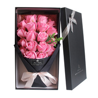 Ramo de Rosas de Jabón Realistas Hechas a Mano de Lujo, 18 Cabezas, Set de Regalo para Novia, Esposa, Día de San Valentín y Día del Padre, Venta al Por Mayor Moderna