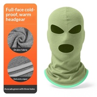 Masque thermique Derong et cache-casque de moto coupe-vent en polyester chaud avec conception à trois trous pour le cyclisme