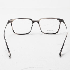 Lunettes de vue rectangulaires en titane à monture complète, marron uni, légères, unisexes, pour adultes, correction de la vue, MM92KA - Product Image 3