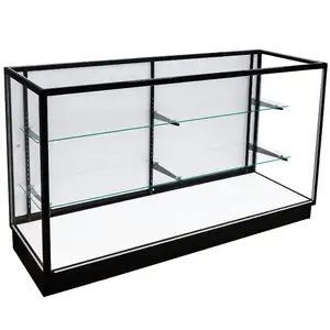Multipurpose extra full vision glass showcase display cases for retail shops