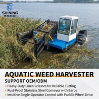 Système de récolte d'algues aquatiques 45KW directement de l'usine, système de récolte d'algues alligator pour la restauration écologique des rivières