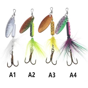 Esca da Pesca in Metallo Duro Spinnerbait con Coda a Gallo per Spigola Luccio Trota <span class=keywords><strong>Salmone</strong></span> - Product Image 2