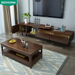 Soporte de madera maciza de lujo para TV, mueble moderno de lujo con puertas de exhibición, Europeo, 2023