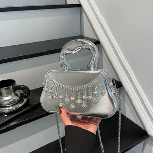 Fashionable High-quality PU Material Handbag. Decorated with Geometric Patterns. Use a Chain <b>Shoulder</b> <b>Strap</b>.6221 - Product Image 5