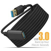 Cable de Extensión USB 3.0 Macho Hembra 1M/2M/3M/5M Trenzado para Impresora, Cámara, Teclado de Computadora, Cargador, Cable de Datos USB AM/AF