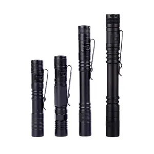 Wojong caneta led de liga de alumínio, de alta potência, mini lanterna recarregável, chaveiro, manivela manual 1000 - 2999 peças