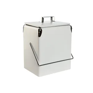 Réfrigérateur en métal et PVC, hauteur 43 cm, largeur 32 cm, profondeur 24 cm, 17 litres, blanc - Product Image 1