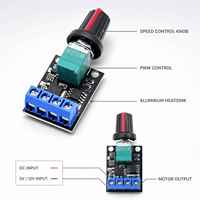 Contrôleur de vitesse de moteur CC PWM CA-110A 5V 12V 10A, gradateur LED sans paliers, régulateur de puissance, module de pilote de moteur